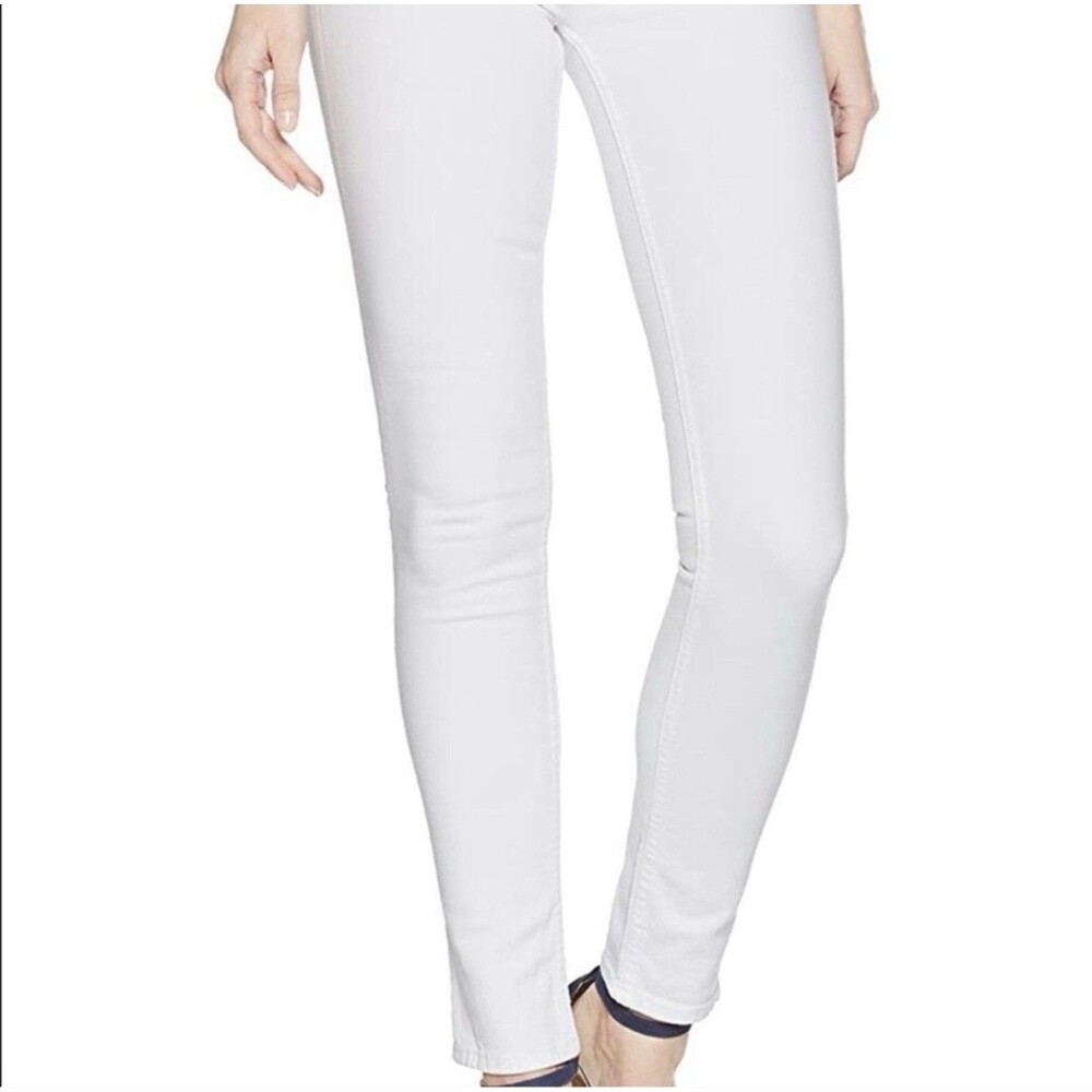 Hudson Collin Flap Skinny Ankle Women's White Stretch Denim Jeans Size 28